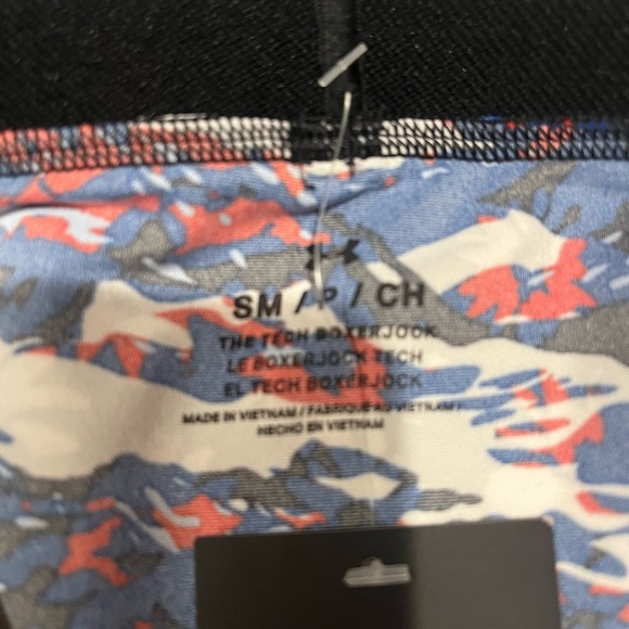 NWT Under Armour Men’s Tech 6” Boxerjock Single Seasonal in White/Jet in size S - Picture 4 of 5